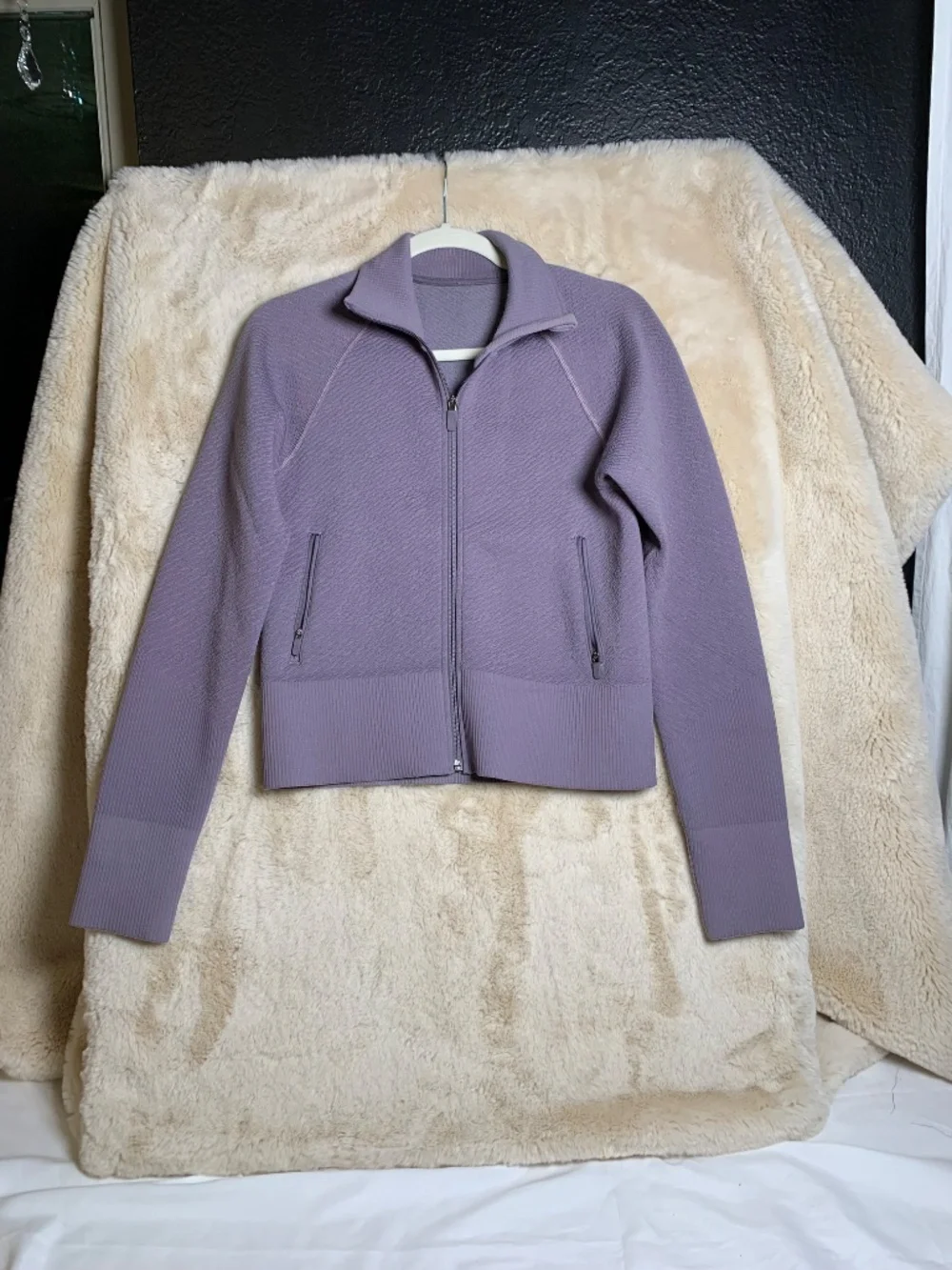 Lululemon End State Full Zip - Dusky Lavender,purple textured jacket sz 6